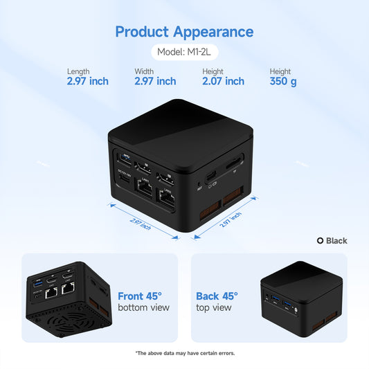 Romindly M1 Mini PC, Intel N150/N300/I3-N305 Mini Desktop Computer Dual 2.5G LAN Triple Display 4K@60Hz Output Dual HDMI+Type-C,Support WiFi6/BT5.2