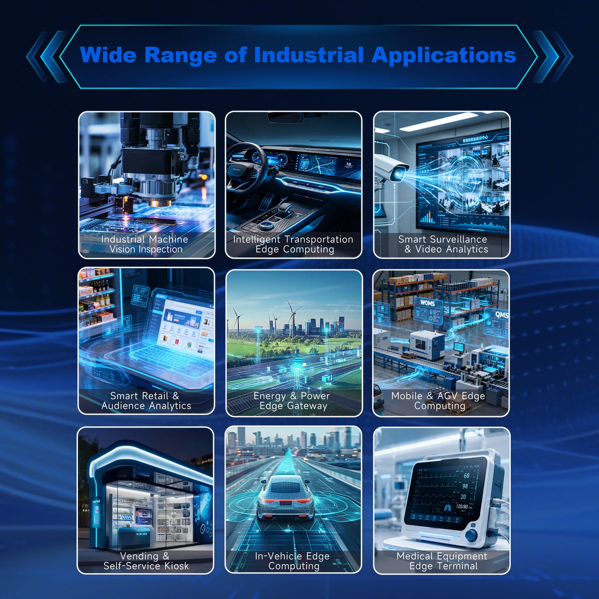 Romindly RK3588J Aluminum Fanless Industrial Mini PC Edge AI Box for Machine Vision Gateway, 8K HDMI, Wide Temp -40°C to 85°C, 6 TOPS NPU Up to 58 TOPS, 3 Gigabit LAN 4G 5G