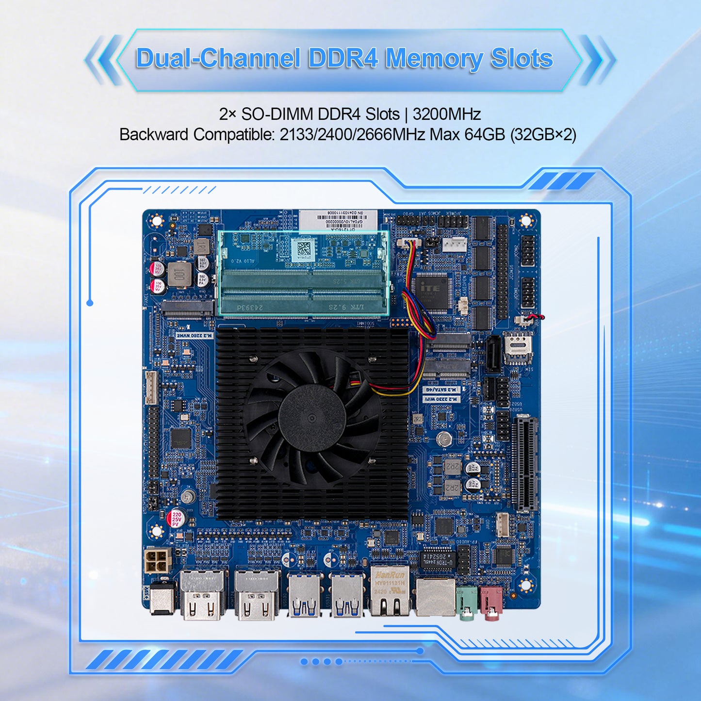 Romindly Mini-ITX Intel i3-1215U/i5-1235U/i7-1255U DDR4 Dual RAM, Dual LAN Ports 6×COM Custom Original Factory Solution