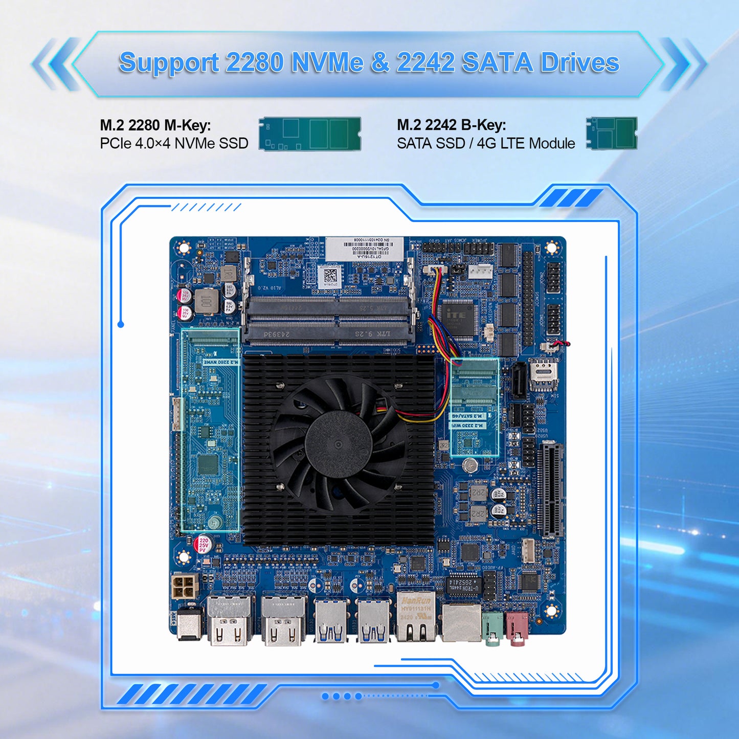 Romindly Mini-ITX Intel i3-1215U/i5-1235U/i7-1255U DDR4 Dual RAM, Dual LAN Ports 6×COM Custom Original Factory Solution