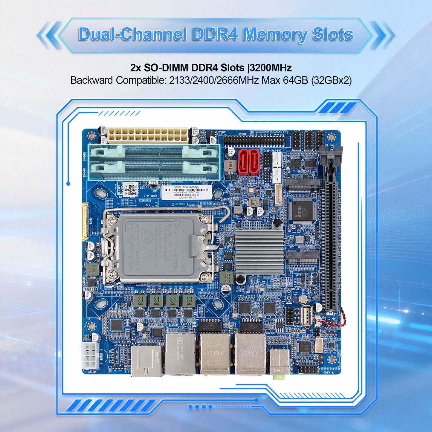 Romindly Mini-ITX H610 Motherboard  DDR4 Dual RAM, Triple LAN Ports 6×COM Custom Original Factory Solution