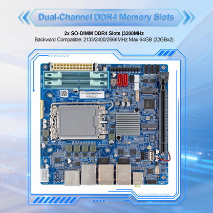 Romindly Mini-ITX H610 Motherboard  DDR4 Dual RAM, Triple LAN Ports 6×COM Custom Original Factory Solution