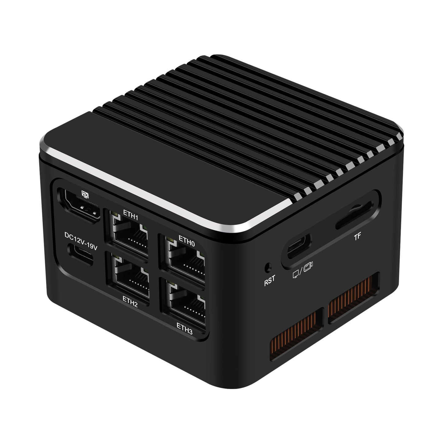 Romindly M1-4L Network Firewall, Intel N150/N300/I3-N305 Mini Desktop Computer 4 LAN 2.5GbE ,HDMI+Type-C 4K Output Mini Desktop Computer