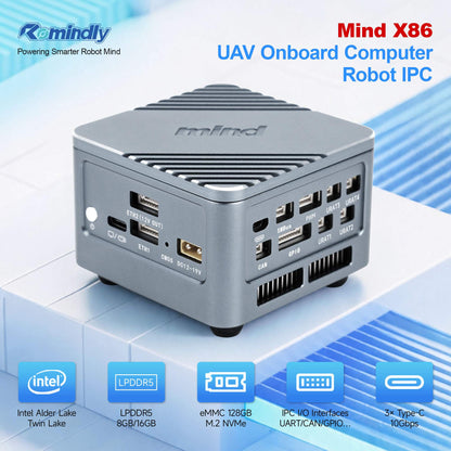 Romindly Mind, Micro IPC robot & drone  Intel i3-N305 DDR5 eMMC+M.2 NVMe