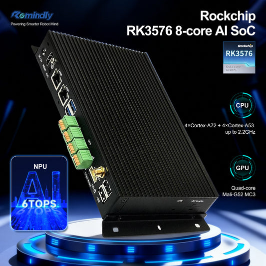 Romindly ARM Embedded Rockchip RK3576,AI 6TOPS 4×COM